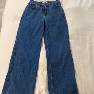 90s relaxed Jean high rise curve love Abercrombie & Fitch Dark Blue Flare Jeans